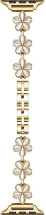 Posh Tech June Flower Stainless Steel Apple Watch Watchband in Gold at Nordstrom Rack