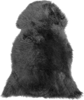 Beliani Beliani - Alfombra De Cuero Negra Piel De Oveja Decoraci&oacute;n Para Sal&oacute;n O Dormitorio Uluru