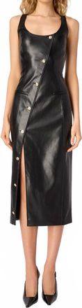Cami NYC Kirby Leather Midi Dress In Black