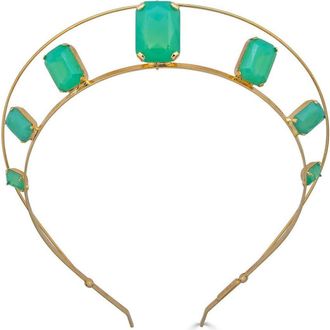 Epona Valley Delphine Headband in Seaglass /Gold at Nordstrom