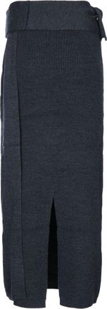 Entire studios Unisex Tier Skirt Ash Virgin Wool Gonne