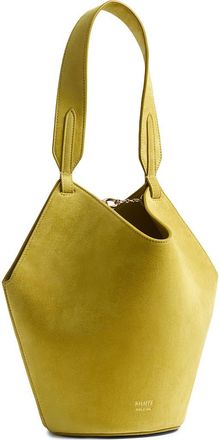 Khaite Mini Lotus Suede Top Handle Bag in Fern 414 at Nordstrom