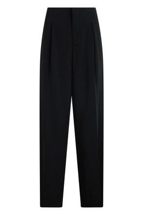 Alberta Ferretti Black Straight Pleated Pant
