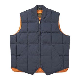 CHESAPEAKE'S Down Vest Seattle HBT Waxed - Heren - Jassen - Blauw - Maat: M Leer