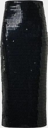 Akris Corded Sequin Midi Skirt