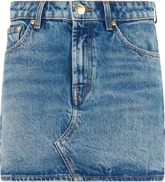 Roberto Cavalli Rokken, Dames, Blauw, M, Denim, Blauwe Denim Minirok