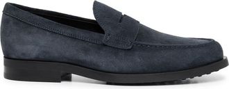 Tod's Blue Suede Loafers