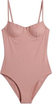 Onia Marilyn Underwire One-Piece Swimsuit in Rose at Nordstrom Rack, Size X-Small