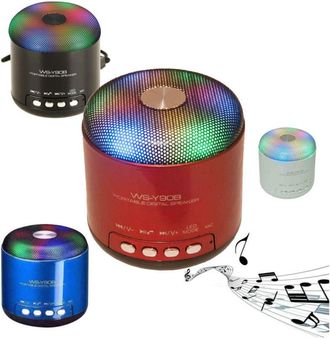 Trade Shop Altavoz Port&aacute;til Bluetooth Mp3 Led Microsd Altavoz Radio Fm Ws-y90b