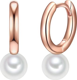 Valero Pearls Womens Sterling Silver Earring - Rose Gold - One Size