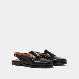 Jonak Leren slingback loafers Oceane
