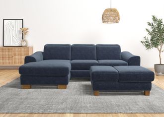 HOME AFFAIRE Ecksofa »Dundee L-Form« wahlweise mit Kopfteilverstellung und zusätzlich mit Bettfunktion