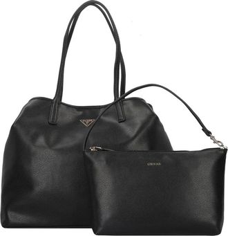 Guess Victtoria 2-in-1 Tote - Dames - Shoppers - Zwart - ONE Size - Leer - Tassen