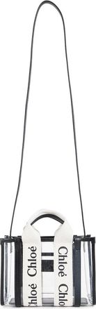 Chloé Tassen, Dames, Zwart, ONE Size, Leer, Mini Woody Tote Bag