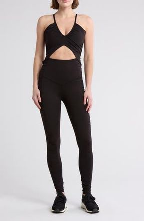 Free People Balancing Act Racerback Jumpsuit in Black at Nordstrom Rack, Size X-Small