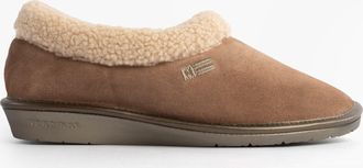 Nordikas 1754 Womens Full Fur Cuff Slippers Piedra - Brown - Size UK 6