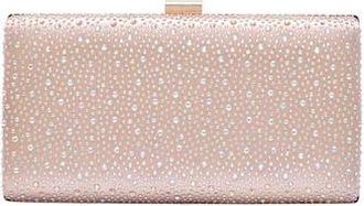 Lady Couture Rhinestone Clutch in Champagne at Nordstrom Rack