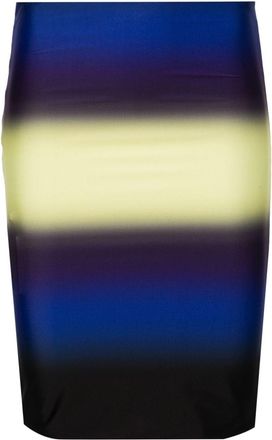 The Attico gradient-effect swim skirt - women - Polyester/Elastane/Elastane/Polyamide - S - Blue