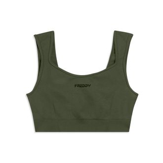 Freddy Top sportivo seamless con scollo a cuore e supporto leggero