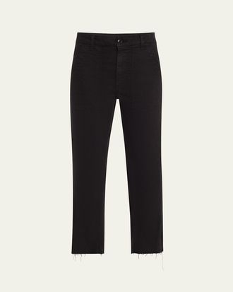 Amo Easy Straight Cropped Army Trousers