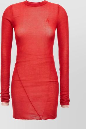 The Attico crew neck minidress sheer fabric