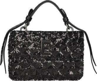 Ermanno Scervino Faux Leather and Sequin Bag - Dames - Handtassen - Zwart - ONE Size - Leer - Tassen