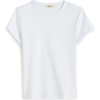Madewell The 90s Crewneck Compact Cotton T-Shirt in White at Nordstrom, Size Xx-Large