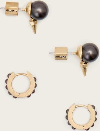AllSaints Brass Rue Mix Earrings, Size: One Size