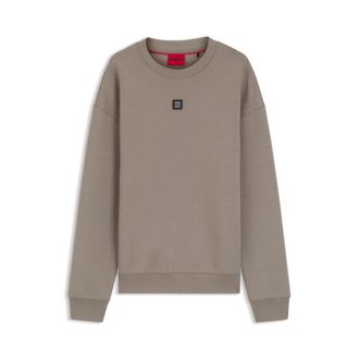 HUGO BOSS Stacked-logo sweatshirt in a cotton blend