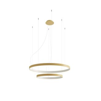 Thoro L&aacute;mpara de techo de aluminio dorado 4000k alt. 150 cm