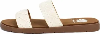 Yellow Box Womens Aisha Slide Sandal In Ivory