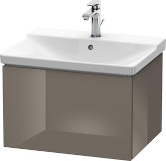 Duravit Duravit L-cube Mueble De Pared, Ancho 620mm, Profundidad 481, 1 Extra&iacute;ble, Se Ajusta A La Medida. Art&iacute;culo 233265, Color: Laca De Color Gris Franela D