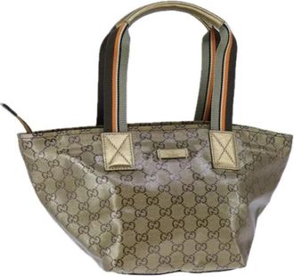 Gucci Tweedehands Canvas handtassen - Dames - Vintage Schoudertas - Grijs - ONE Size - Vintage
