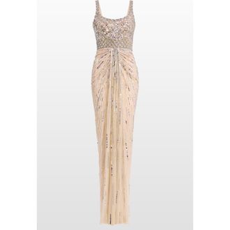 Jenny Packham Elixir Sequin-Embellished Maxi Dress in Morganite at Nordstrom, Size 16 Uk