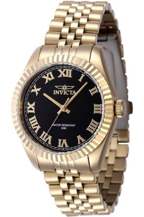 Invicta Specialty 47417 Dames Horloge - Quartz Uurwerk - Roestvrij Staal met zwarte Wijzerplaat - 36mm