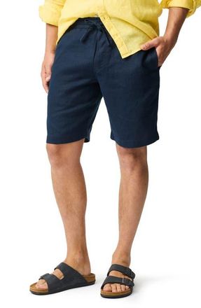 Rodd & Gunn Linen Shorts in Navy at Nordstrom, Size Xxx-Large