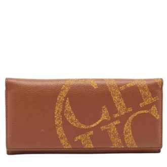 Carolina Herrera Pre-owned Wallets, female, Brown, Size: ONE SIZE Pre-owned Leather wallets
