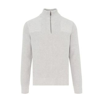 Belstaff Turtlenecks, male, Gray, S, Commander Quarter Zip Jumper
