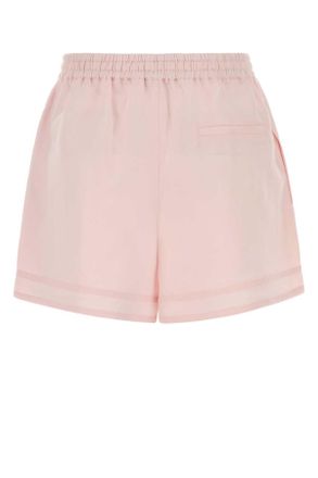 Le Kasha Womens Pink Linen Shorts Nude Exterior