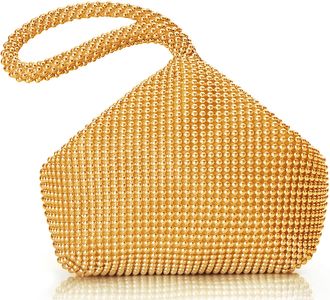 Babeyond Clutch Bags for Women Beaded Evening Bags 1920s Flapper Clutch Handbag for Costume Party, Wedding & Daily Use(Gold)