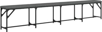 vidaXL Vidaxl - Dining Bench Dark Grey 248x32x45 cm Steel and Fabric