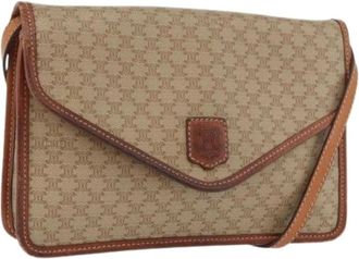 Celine Pre-owned Cross Body Bags, female, Beige, Size: ONE SIZE Pre-owned Vintage Macadam Shoulder Bag