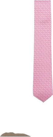 Ferragamo Gancini Print Silk Tie - Heren - Stropdassen - Roze - ONE Size - Accessoires