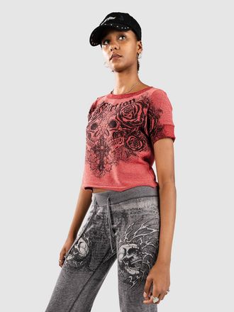 Affliction Forgotten Crop T-Shirt rot