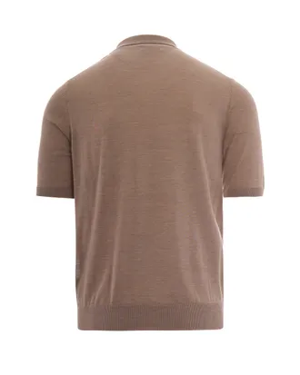 Ballantyne Silk-Cashmere Knit Polo - Beige