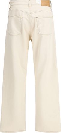 Sunflower Mens Loose Fit Contrast Jeans Ecru Cotton