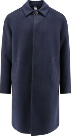 Aspesi Jassen, Heren, Blauw, L, Wol, Double Wool Coat