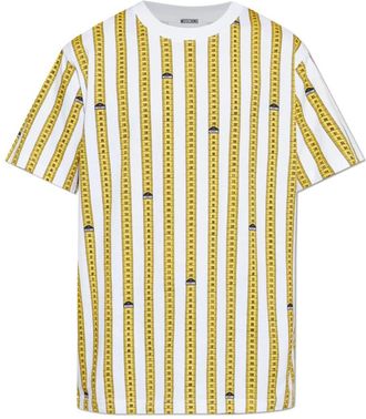 Moschino Printed T-Shirt - Heren - T-shirts - Geel - XL - Katoen - Tops