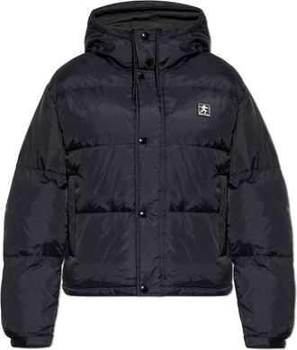 Sporty & Rich Gewatteerd jack - unisex - Gewatteerde jassen - Zwart - XS - Leer - Jassen