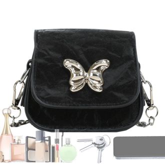 Generic Chain Shoulder Purse, Cute Butterfly Handbag, Compact Bag with Premium Leather, Lightweight Shoulder Bag with Decorative Stitching, Evening Bags with 